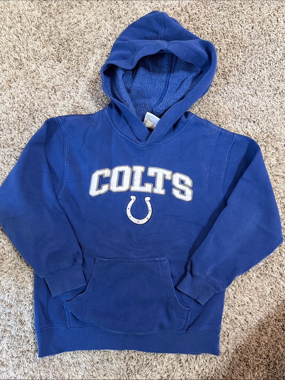 NFL Colts Blue Hooded Sweatshirt-Kids Size S 6/7